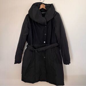 Kenneth Cole Women's Black Belted Puffer Jacket